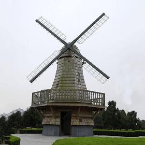 现货欧美荷兰装饰户外电动旋转景区景观中心公园落地摆件大型风车