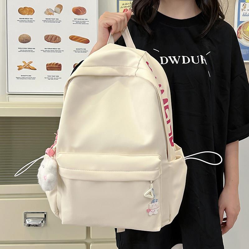 大容量书包女初中生少女简约百搭日系高中大学生双肩包高颜值背包
