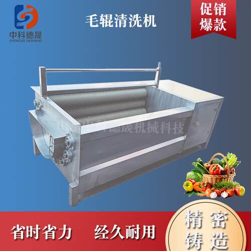 BPN江赣南价不锈西钢香芋刷去皮机毛毛芋清洗设备 橙子毛刷清洗机