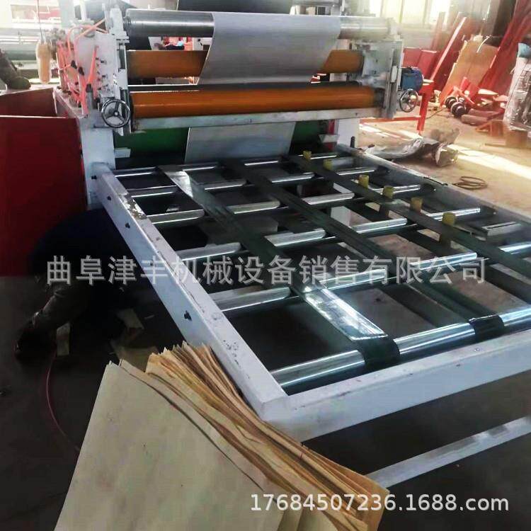 珍珠棉木皮贴纸机 输送皮带工作台 自动裁断修边 装饰纸贴板机