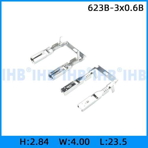 623B-3x0.6B连接器插簧插片镀锡对插公母连绕端子接线端