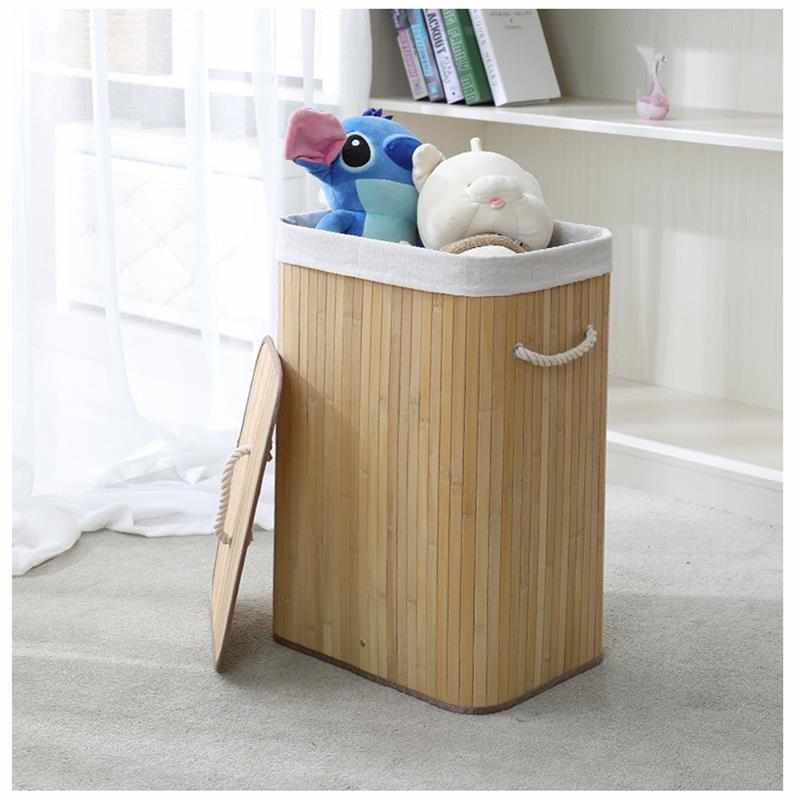 防尘洗衣篮子脏衣篓竹编收纳筐竹制折叠编织脏衣服收纳桶批发