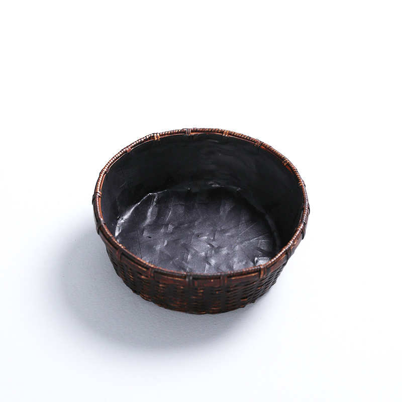 复古竹编炭篓手工碳篓核桃炭钵碳斗炭笼煮茶炭炉配件烧水山山竹木