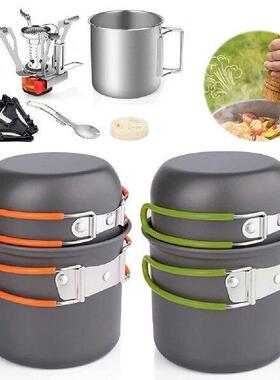 Backpacking Stove Kit with Mini Stove Camping Pot and Pan