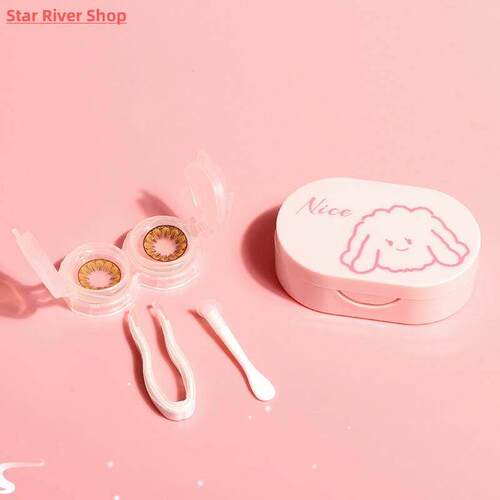 Cartoon Animal rabbit Contact Lens Case Plastic Hard Contact