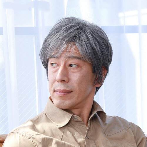 老头假发白发假发老爷爷头套男士假发白发短直发假发套演出假发