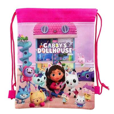 34*27cm Gabby Dollhouse Drawstring Bag Girl Gift Bag Kid Bir
