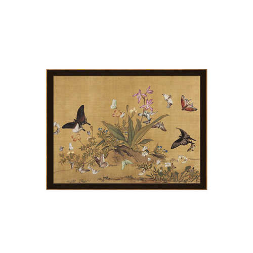 中式古风电表箱装饰画百蝶图弱配电箱挂画新款电源开关盒遮挡万百