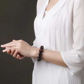 月印百川高密小叶紫檀貔貅手串，男女款木饰佛珠手链约15mm