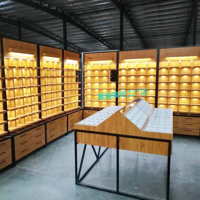 眼镜店展示柜实木眼镜柜台多层格子展柜墨镜柜台太阳眼镜货架定制