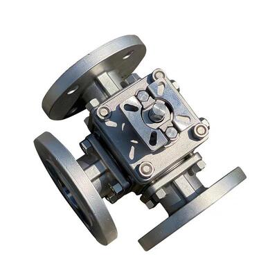 不锈钢三通球阀Q45F-150lb 300LB 304 316L三通气动球阀四密封