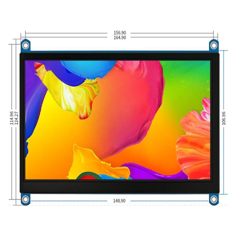 7寸电容触摸显示屏HDMI接口TFT LCD屏1024x600树莓派Raspberry Pi