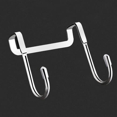 Stainless Steel No-Drill S-Shaped Over-the-Door Hooks for Ca