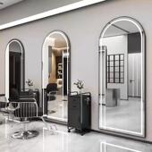 美发沙龙镜子地板镜子理发店壁挂式 镜子美发沙龙特别背光理发镜简