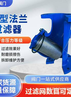 L41H全通径法兰连接除污器滤德Y型球墨G铸铁不GL41H标锈钢过器