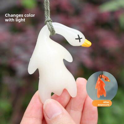 keychain pendant for car-mounted color-changing roast duck