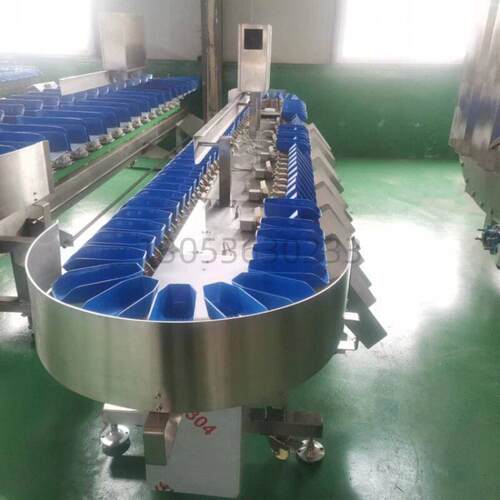 转盘料盒式鸡爪重量分选机牡蛎海蛎子重量分选机螃蟹称重分选机