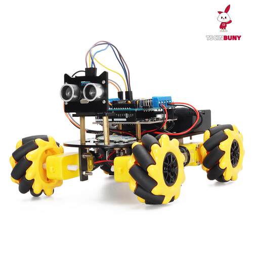 智能小车编程机器人套件360度旋转兼容arduino麦克纳姆轮智能编程
