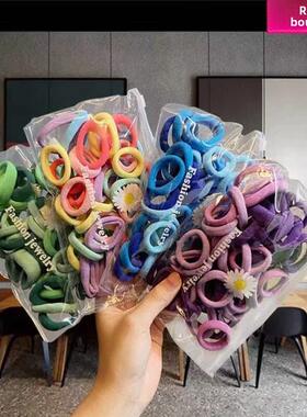 50pcs hair tie head ring hair rope accessories Rubber band绳
