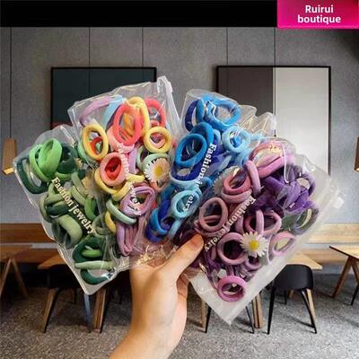50pcs hair tie head ring hair rope accessories Rubber band绳