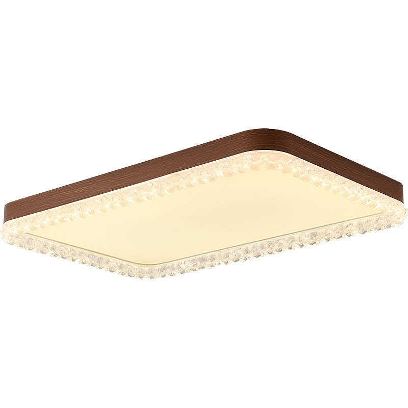 胡桃木色LED吸顶灯新中式客厅灯主卧室书房餐厅房间阳台圆形灯