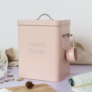 北欧风小号米桶5kg洗衣粉桶3kg面 面粉桶3kg防潮防锈送同款材质小
