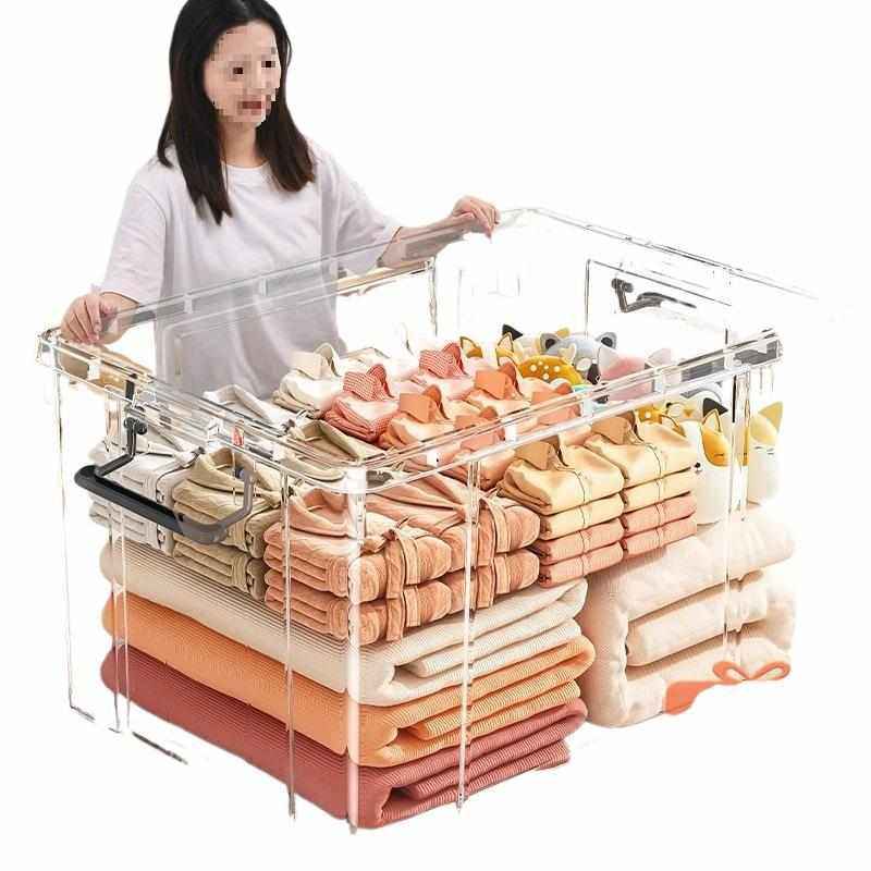 透明收纳箱塑料大容量储物箱子衣服被子整理箱家用箱衣物,收纳整理,收纳箱,淘宝优惠券,粉丝福利购,淘宝优惠卷