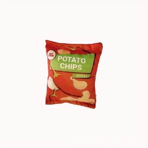 Funny Dog Toys Crisps Plush Filled Pets Squeaky Chew Toy