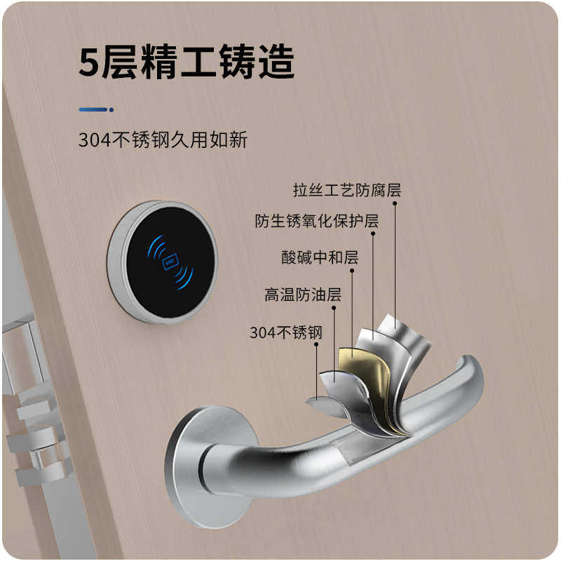 304不锈钢分体式酒店刷卡锁宾馆室内房间木门客房磁卡定制智能锁,基础建材,电子锁,淘宝优惠券,粉丝福利购,淘宝优惠卷