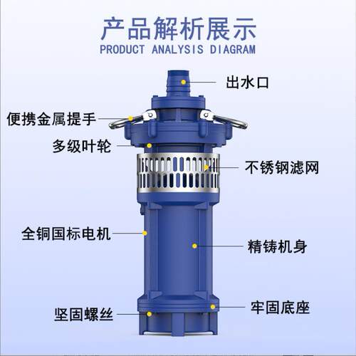 QY6518-5.EHZ5KW扬程8米油浸式1潜水泵/水38-0V三相农用灌溉潜泵4