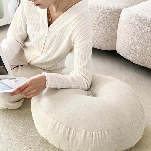 日织西川亚麻简约坐垫蒲团椅垫加厚打坐垫子办公室榻榻米久坐屁垫