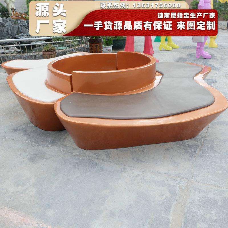 热销玻璃钢多人座椅商场花盆组合坐凳玻璃钢创意休闲椅生产厂家