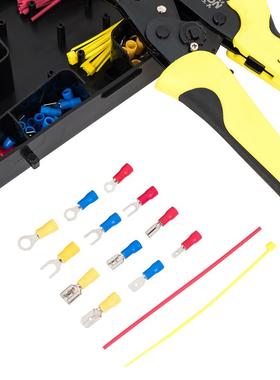 线电商欧式预绝缘端子接线组钳子压端钳54320端子压接钳盒装