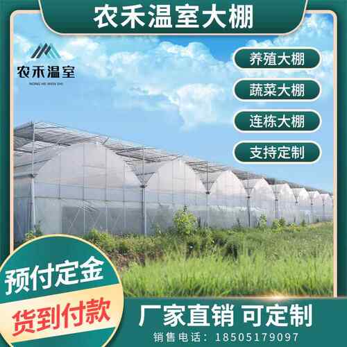 大棚钢管骨架拱棚配件定制蔬菜种植养殖椭圆管连体连栋棚全套支架