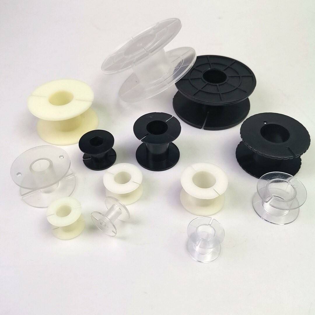 电感骨架音箱分频器线圈架黑白透明色圆型塑料线轴分频器DIY配件图片
