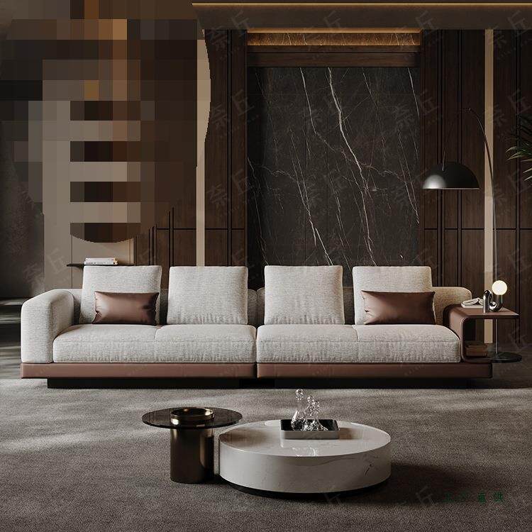 奈丘意式轻奢康纳利棉麻布艺沙发客厅2025新款直排小户型沙发