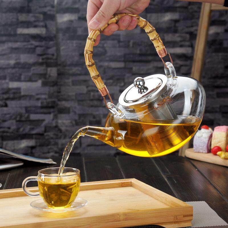 玻璃茶壶 提梁壶 竹把大容量煮茶器泡茶壶加厚耐高温功夫茶艺茶具