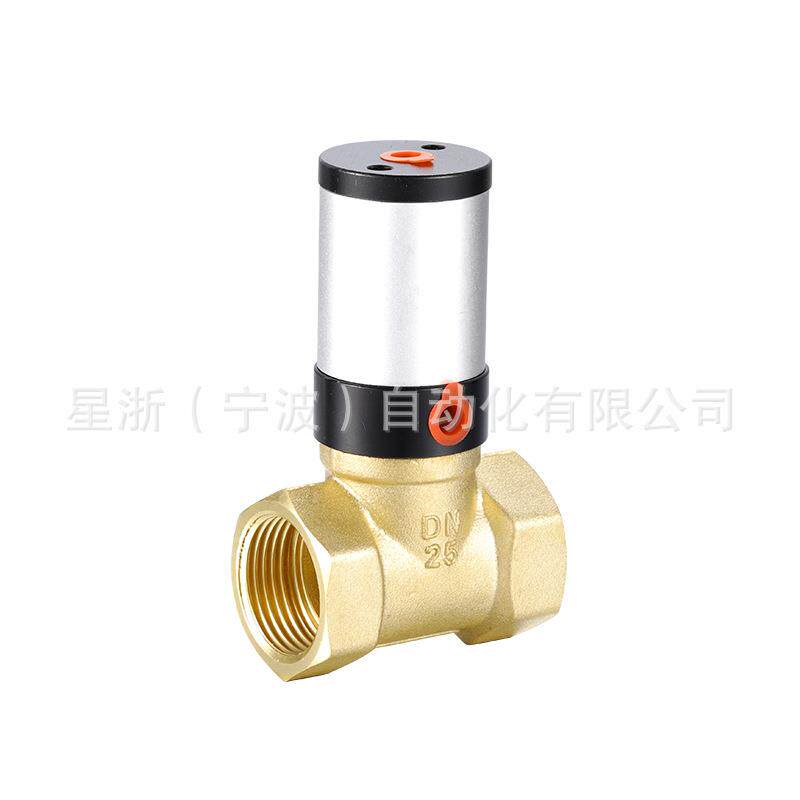 Q22HD-25气缸截止水阀常闭电磁阀控制水阀1寸气控阀