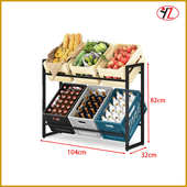 定制批发饮料箱金属收纳架超市小卖部饮料展示架 果蔬箱陈列展架