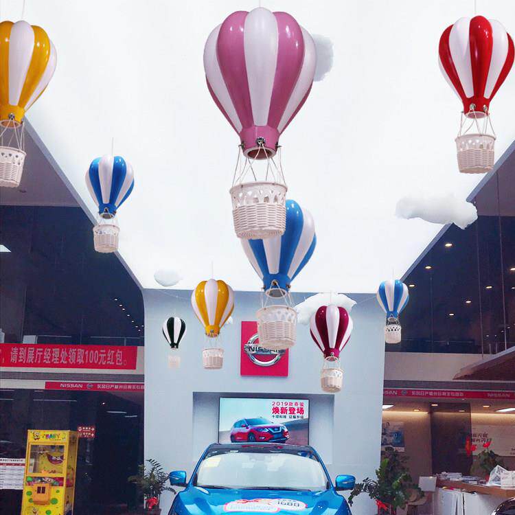 游乐园装饰开业美陈道具塑料热气球吊饰商超店铺展厅布置创意挂饰