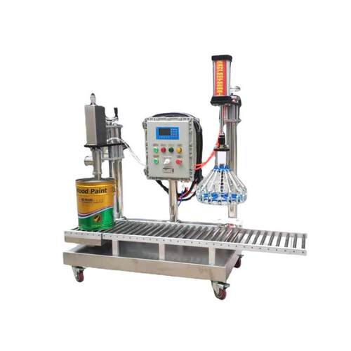 不锈钢灌装机半自动花兰桶灌装机涂料油漆桶灌装压盖机压盖机