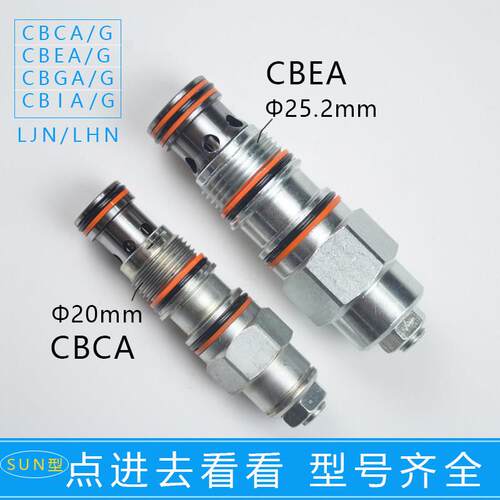 螺纹插装液压平衡阀替代SUN抗衡阀CBCA/CBEA/CBCG/CBEG/LHN LJN