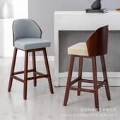 吧G168台凳椅现代脚简约实高凳创意酒吧椅前台高脚椅木家用轻奢吧