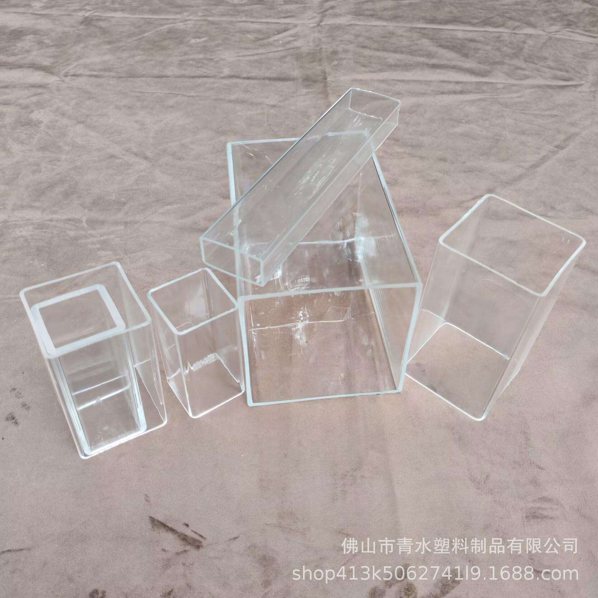 5mm厚高透明亚克力有机玻璃方形管pmma正方管机器人外罩底座加工