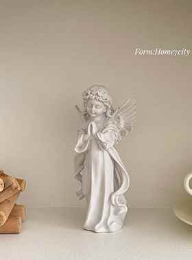 许愿 天使 家居小摆件精致礼物卧室装饰氛围感道具少女心雕塑覆古