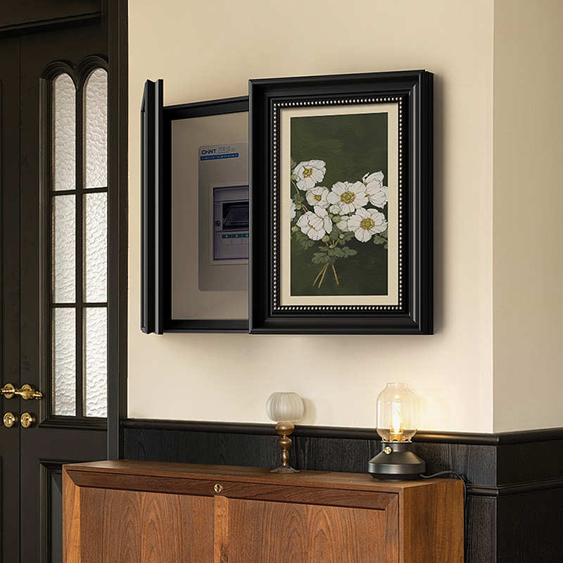 法式中古高级感入户电表箱装饰画开关配电箱餐厅遮挡2024新款挂画