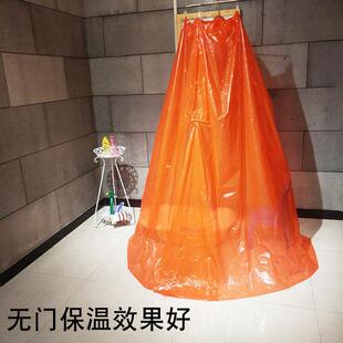 老式塑料浴罩红色洗澡帐子浴帐加厚成人儿童圆形长方形帐篷保暖