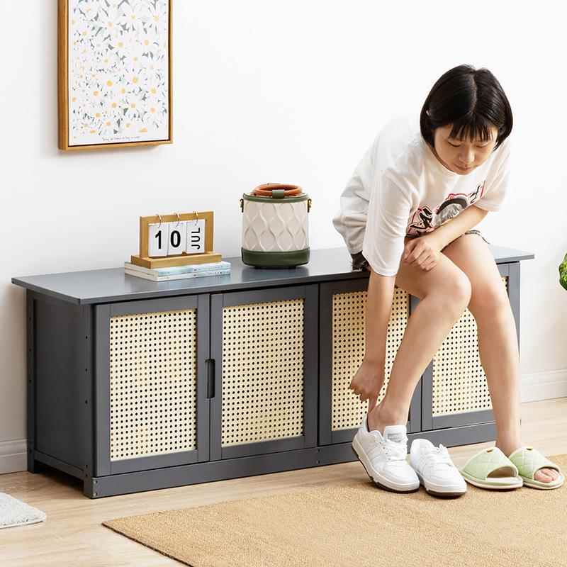 玄关门口换鞋凳家用沙发凳长条凳可坐式鞋凳穿鞋凳一体鞋柜鞋架子