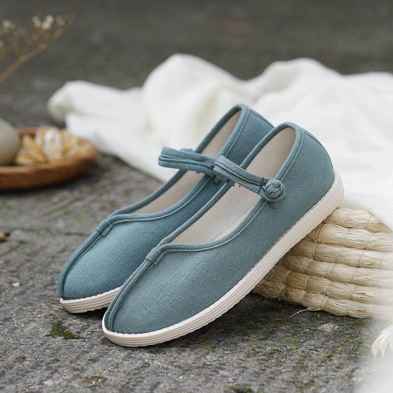 正品棉麻平禅式软底底布鞋复古作汉风单鞋一字扣茶人工鞋子女,女鞋,传统布鞋,淘宝优惠券,粉丝福利购,淘宝优惠卷