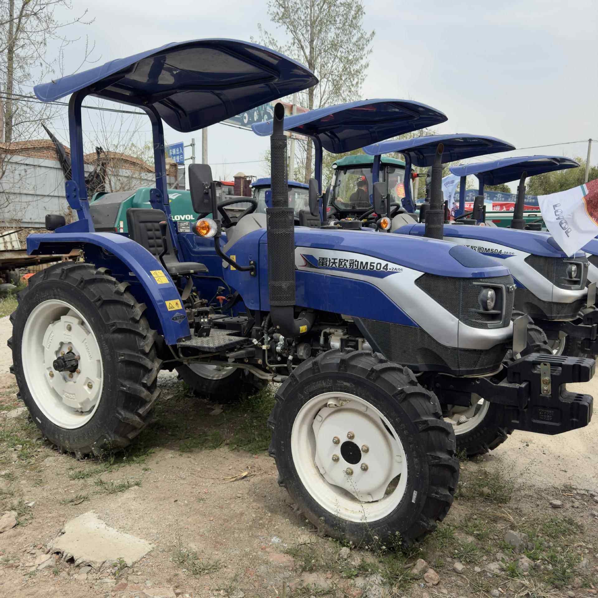 四驱农用拖拉机大棚王504柴油机大型四轮农机旋耕开沟起垄培土机